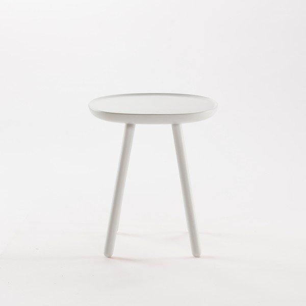 Valge täispuidust kohvilaud , ø 45 cm Naïve - EMKO-image-3