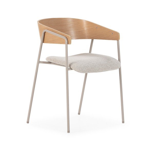 Helehallid-naturaalse polsterdusega söögitoolid käetugedega, 2 tk komplektis Cora - MOME