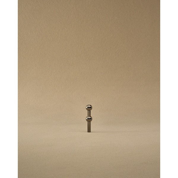 Läikiv must metallvaas (kõrgus 10 cm) Nagel - STOFF Nagel-image-1
