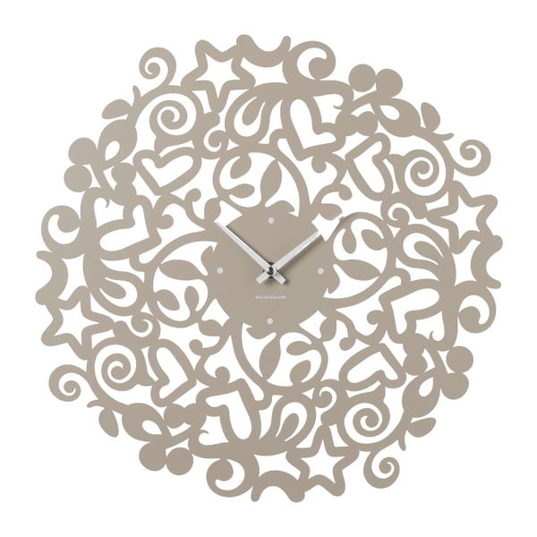 Béžové nástěnné hodiny Brandani Abbracci, ⌀ 40 cm