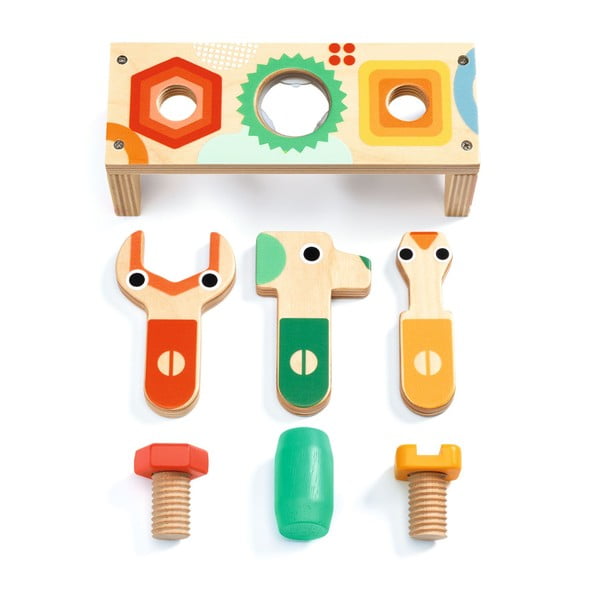 Puidust mängukomplekt väikestele käsitöölistele - Djeco-image-1