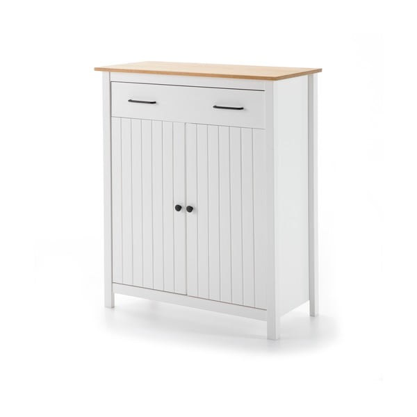 Valge männipuidust kummut 90x110 cm Miranda – Marckeric-image-2