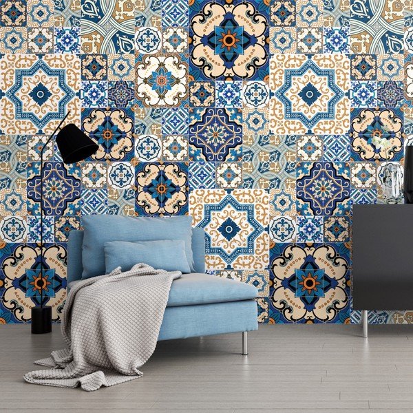 60 dekoratiivse seinakleebise komplekt , 15 x 15 cm Toundra - Ambiance-image-3