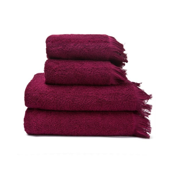 Komplektis 2 punast rätikut ja 2 vannirätikut 100% puuvillast , 50 x 90 + 70 x 140 cm. - Bonami Selection