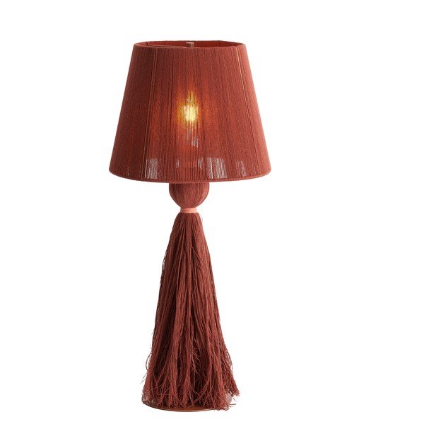 Telliskivi värvi laualamp tekstiilist varjuga (kõrgus 58 cm) Espino - Light & Living-image-2