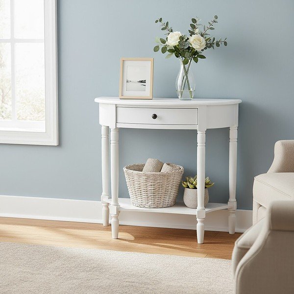 Valgest männist konsoollaud 32x93 cm Heritage - Premier Housewares-image-4