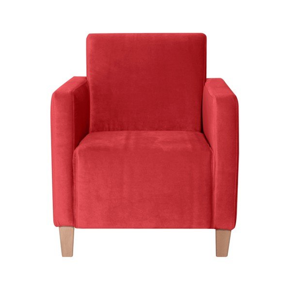 Červené křeslo Max Winzer Milla Velvet-image-1
