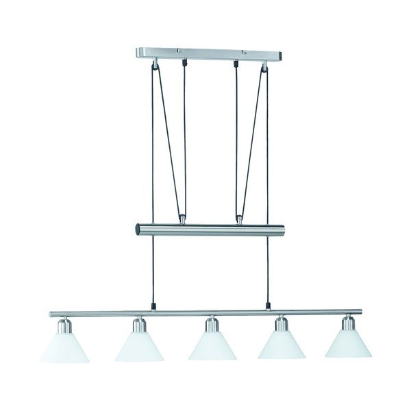 Hõbedane rippvalgusti klaasist varjuga Stamina - Trio