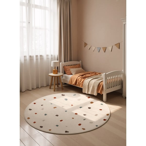Kreem laste vaip ø160 cm Funny Dots – Hanse Home-image-1