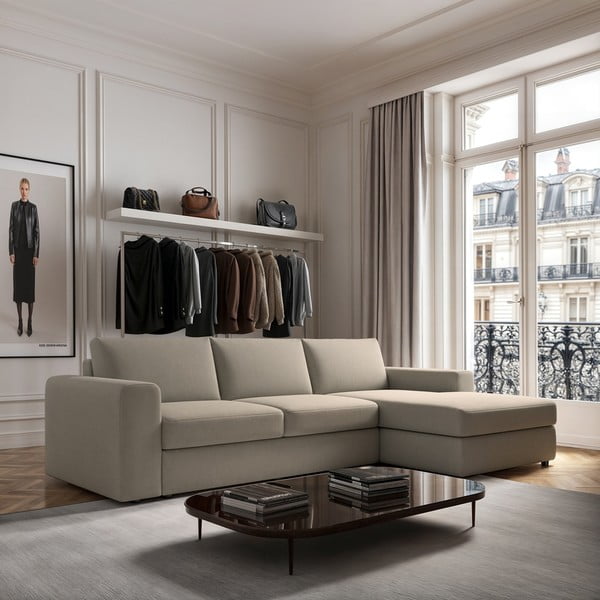 Beež nurgadiivan (parem nurk) Baga - Rodier-image-1