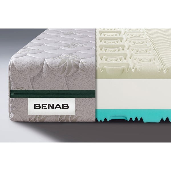 Kõva/keskmise vahuga kahepoolne madrats 160x200 cm BonRelax HR VISCO - BENAB-image-1