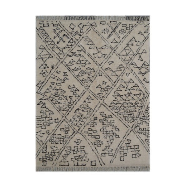 Krémový bavlněný koberec The Rug Republic Campo, 230 x 160 cm