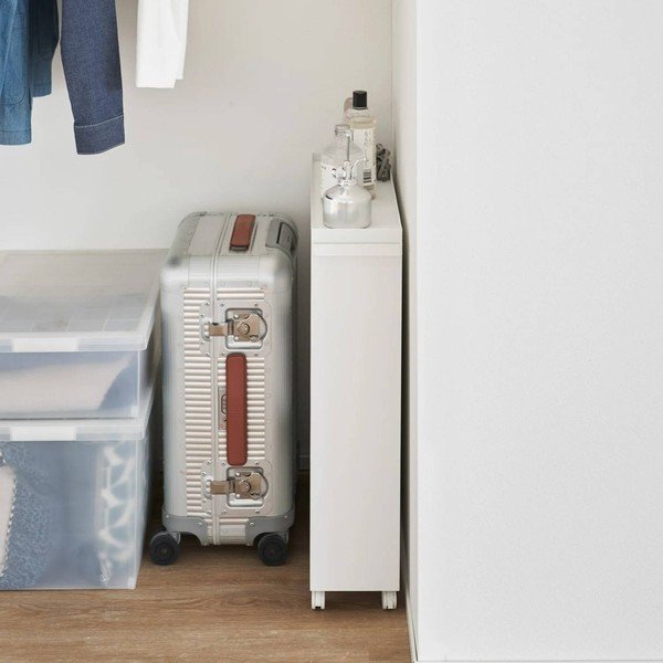 Valge metallist mobiilne riiul 59x70x16 cm Tower - YAMAZAKI-image-4