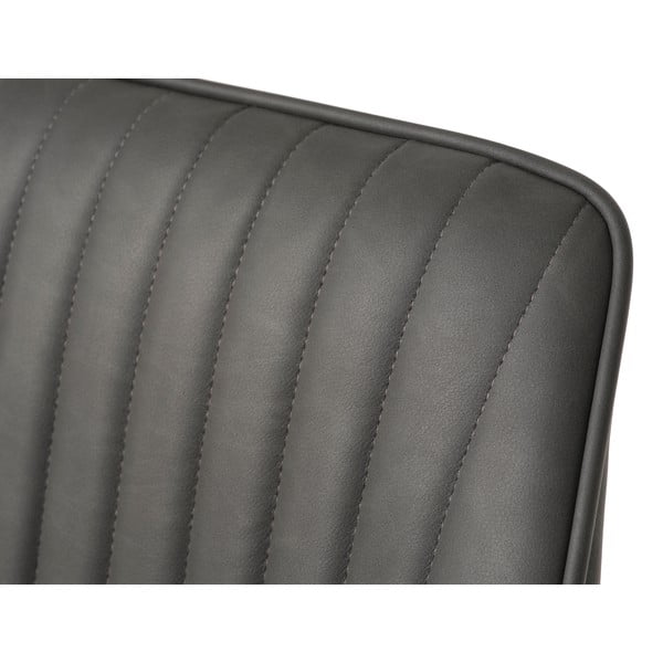 Tumehallid käetugedega kunstnahast söögitoolid 2tk komplektis Nolan Stripe - Unique Furniture-image-3