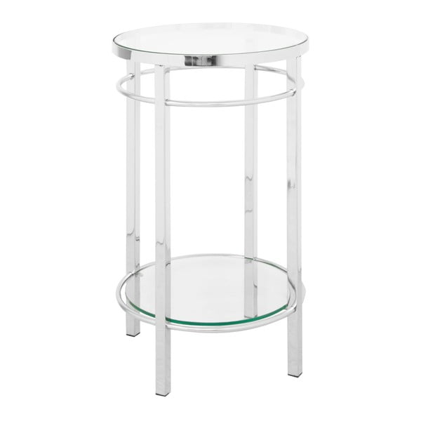 Odkládací stolek ve stříbrné barvě Artelore Brad