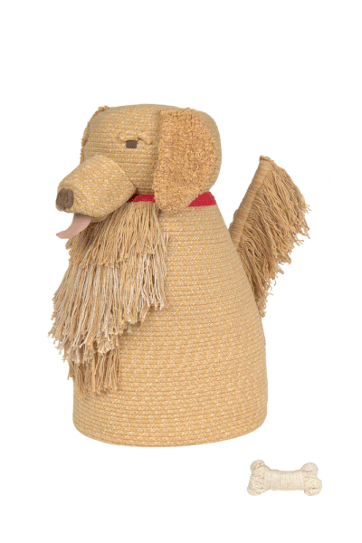 Beež kangast laste mänguasjakorv 40x30x55 cm Luna - Lorena Canals