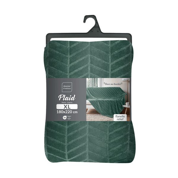 Roheline mikroflanellvoodikate 180x220 cm Arya - douceur d'intérieur-image-4