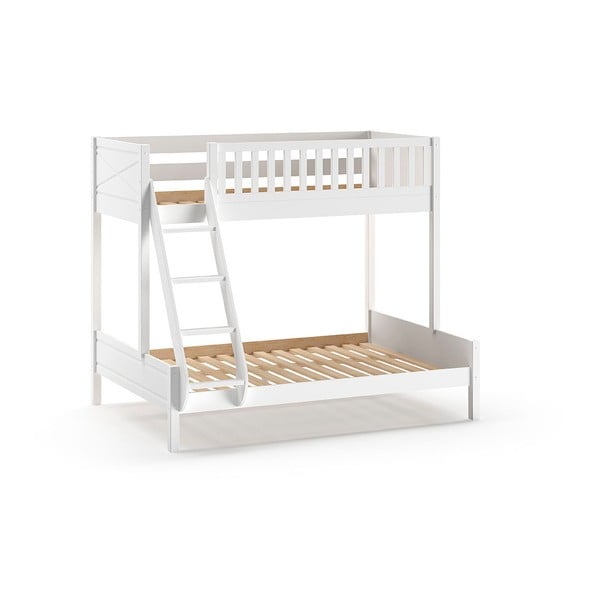 Valge männipuidust laste narivoodi koos panipaigaga 140x200/90x200 cm SCOTT – Vipack-image-2