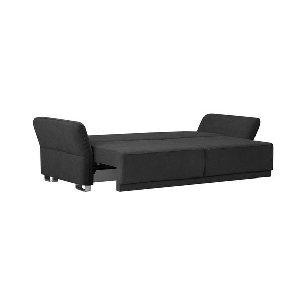Tmavě šedá rozkládací pohovka s úložným prostorem Windsor & Co Sofas Casiopeia, 245 cm-image-4