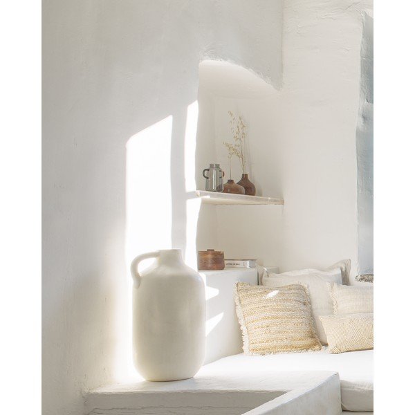 Valge keraamiline vaas, kõrgus 55 cm Caetana - Kave Home-image-4