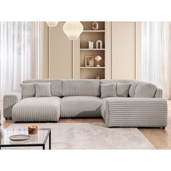 Helehall velvetist nurgadiivan (parem nurk/U-kujuline) Justin - Ropez-image-1