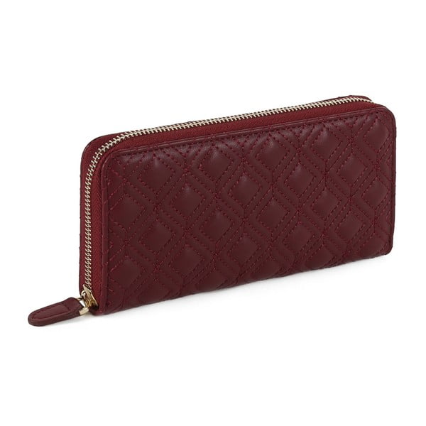 Tmavě červená peněženka z koženky Laura Ashley Beagle