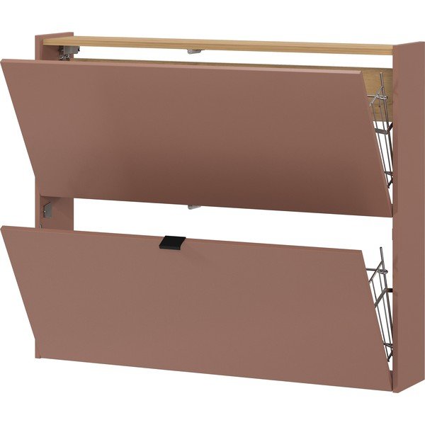 Pruun hingedega/rippuv kingariiul tammepuust dekooriga 100x83x18 cm Ameca - Germania-image-3