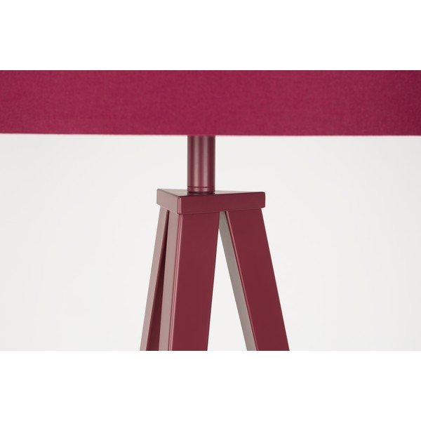 Burgundiapunane põrandalamp tekstiilist varjuga (kõrgus 157 cm) Tripod - Zuiver-image-2
