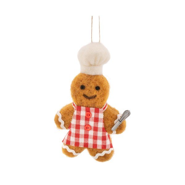 Tekstiilist jõulukaunistus, 8 cm Pastry Chef Gingerbread – Sass & Belle