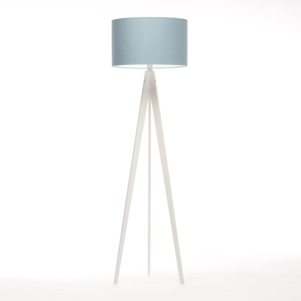 Stojací lampa Artist Light Blue Linnen/White Birch, 125x42 cm