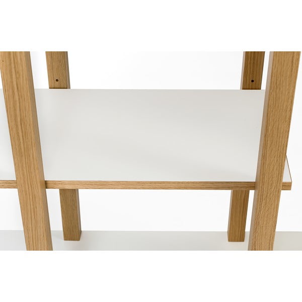 Valge tamme raamaturiiul 90x210 cm Newbury - Woodman-image-1