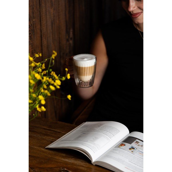 2 klaasist kruusid cappuccino jaoks (250 ml) komplektis Livio Duo - Vialli Design-image-2