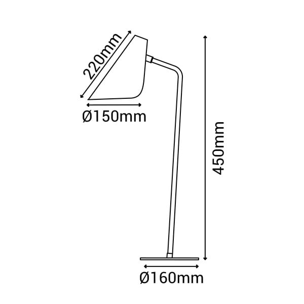 Valge laualamp, kõrgus 45 cm Lisboa - SULION-image-4