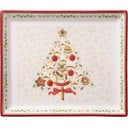 Punane ja beež portselanist serveerimistaldrik jõulumotiividega Villeroy & Boch, 27,4 x 22,7 cm - Villeroy&Boch