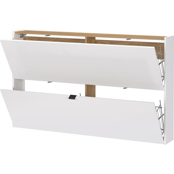 Valge tammespoonist hingedega/rippuv kingakapp 140x83x18 cm Ameca - Germania-image-2