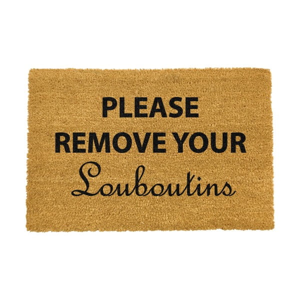 Looduslik kookosmatt Sinu Louboutins, 40 x 60 cm Please Remove Your Louboutins - Artsy Doormats