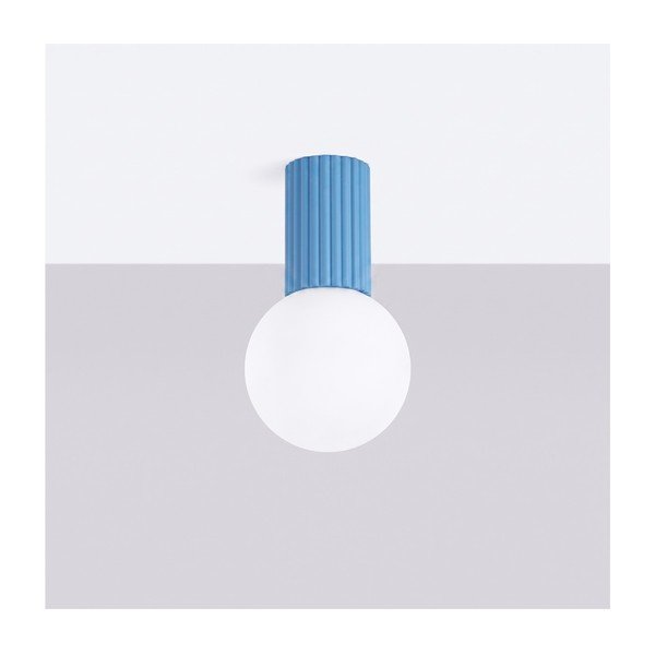 Helesinine opaalklaasist laelamp, ø 12 cm Orbital - Sollux-image-2