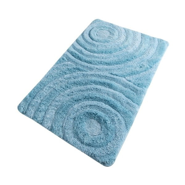 Tyrkysová koupelnová předložka Confetti Bathmats Wave Turquois, 60 x 100 cm