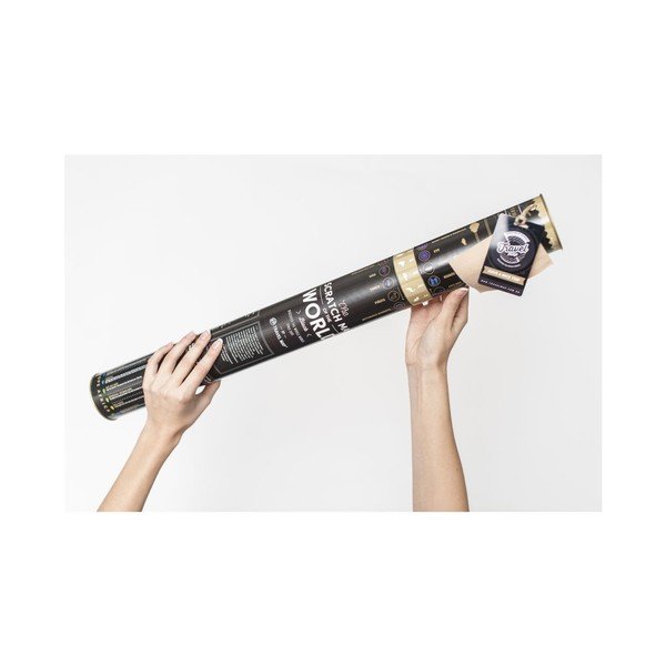 Stírací mapa světa Travel Map of the World Black, 80x60 cm-image-2