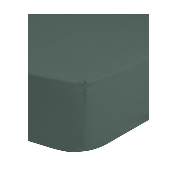 Roheline-hall puuvillane kummiga lina 180 x 200 cm - Good Morning-image-1