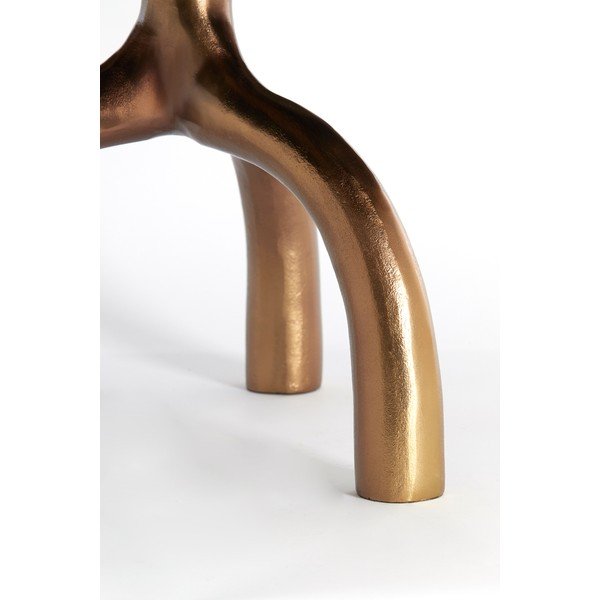 Pronksivärvi-beež ümmargune klaasist diivanilaud ø 76 cm Mello - Light & Living-image-3