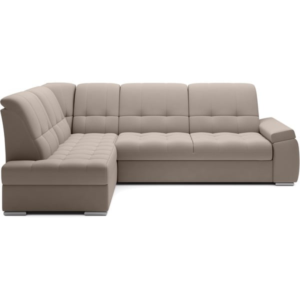 Beež sametist lahtikäiv/sahtliga nurgadiivan (vasak nurk/L-kujuline) Sado – ELTAP