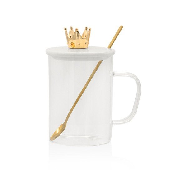 Valge klaasist kruus - Hermia