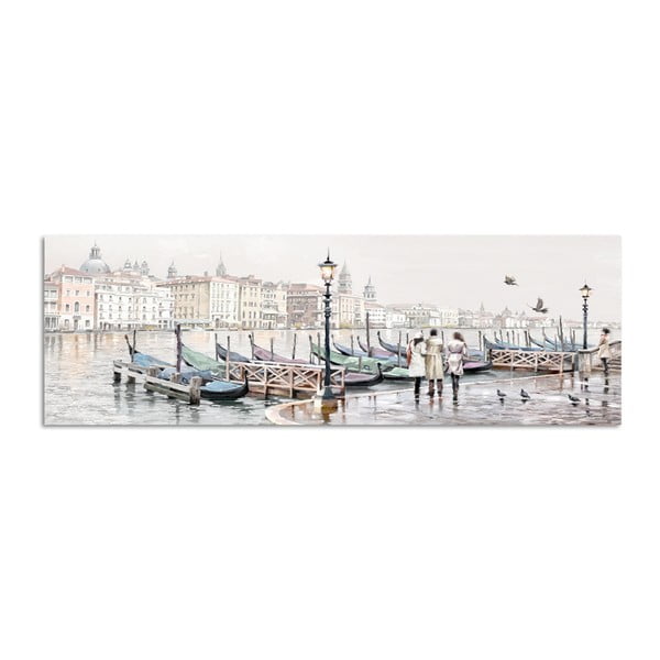 Akvarell, lõuend, 45 x 140 cm Venezia Gondole - Styler