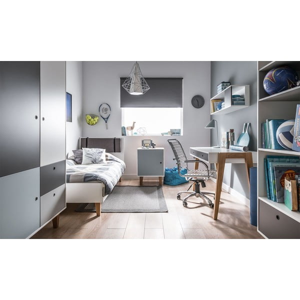 Valge üheinimesevoodi, 120 x 200 cm Concept - Vox-image-3