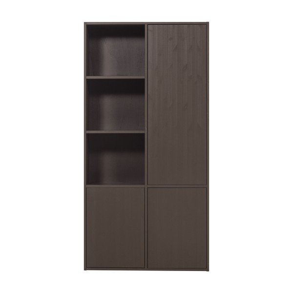 Tumepruun männipuidust moodulkapp 108x215 cm Meggy - WOOOD