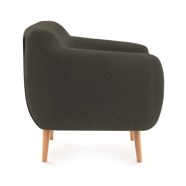 Tmavě šedé křeslo se světlými nohami Vivonita Kennet-image-3