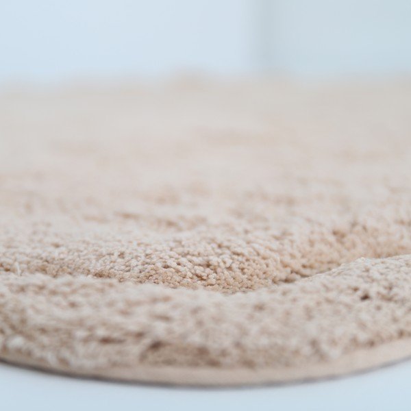 Heleroosa käsitsi kootud puuvillane ümmargune pestav vaip ø 110 cm Sweet April Nude - Nattiot-image-4