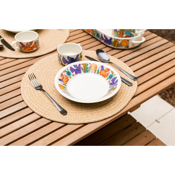 Naturaalne puuvillasegust taldrik, ø 38 cm - Tiseco Home Studio-image-1