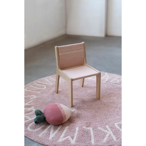 Heleroosa-puiduvärvi lastetool Vintage Nude - Lorena Canals-image-1